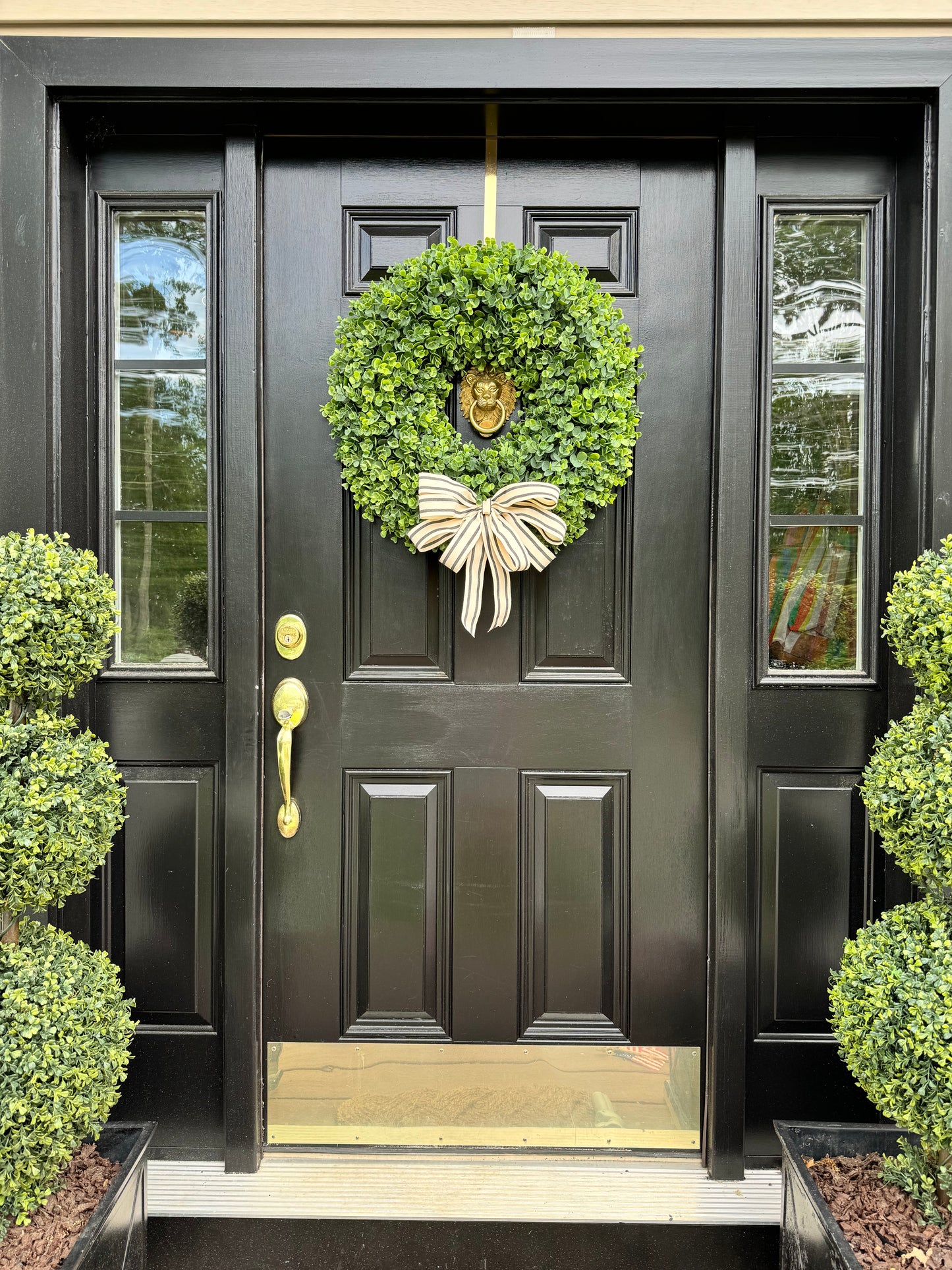 Faux Boxwood Wreath
