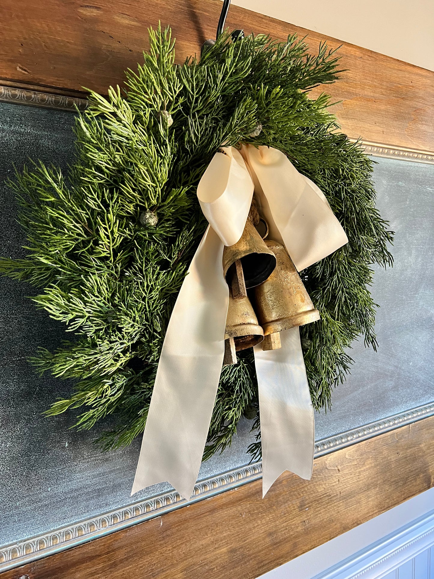 Cedar Wreath with Brass Bells