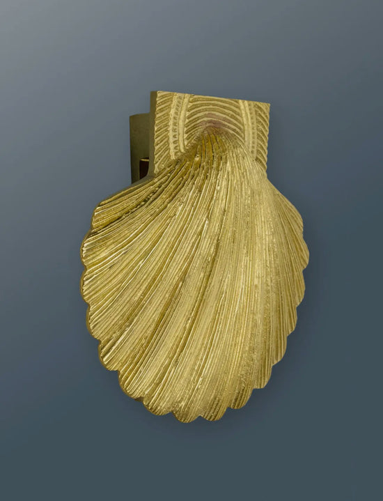 Brass shell door knocker