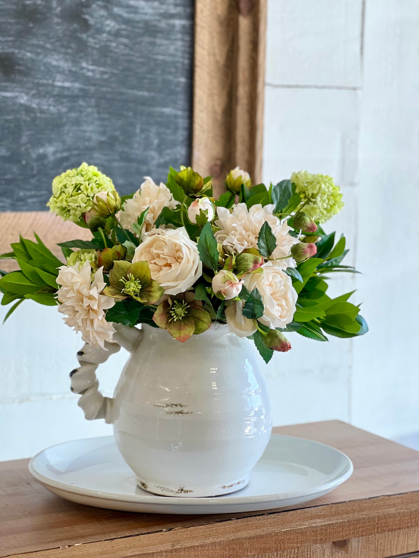 Helleborus, Dahlia & Hydrangea Bouquet