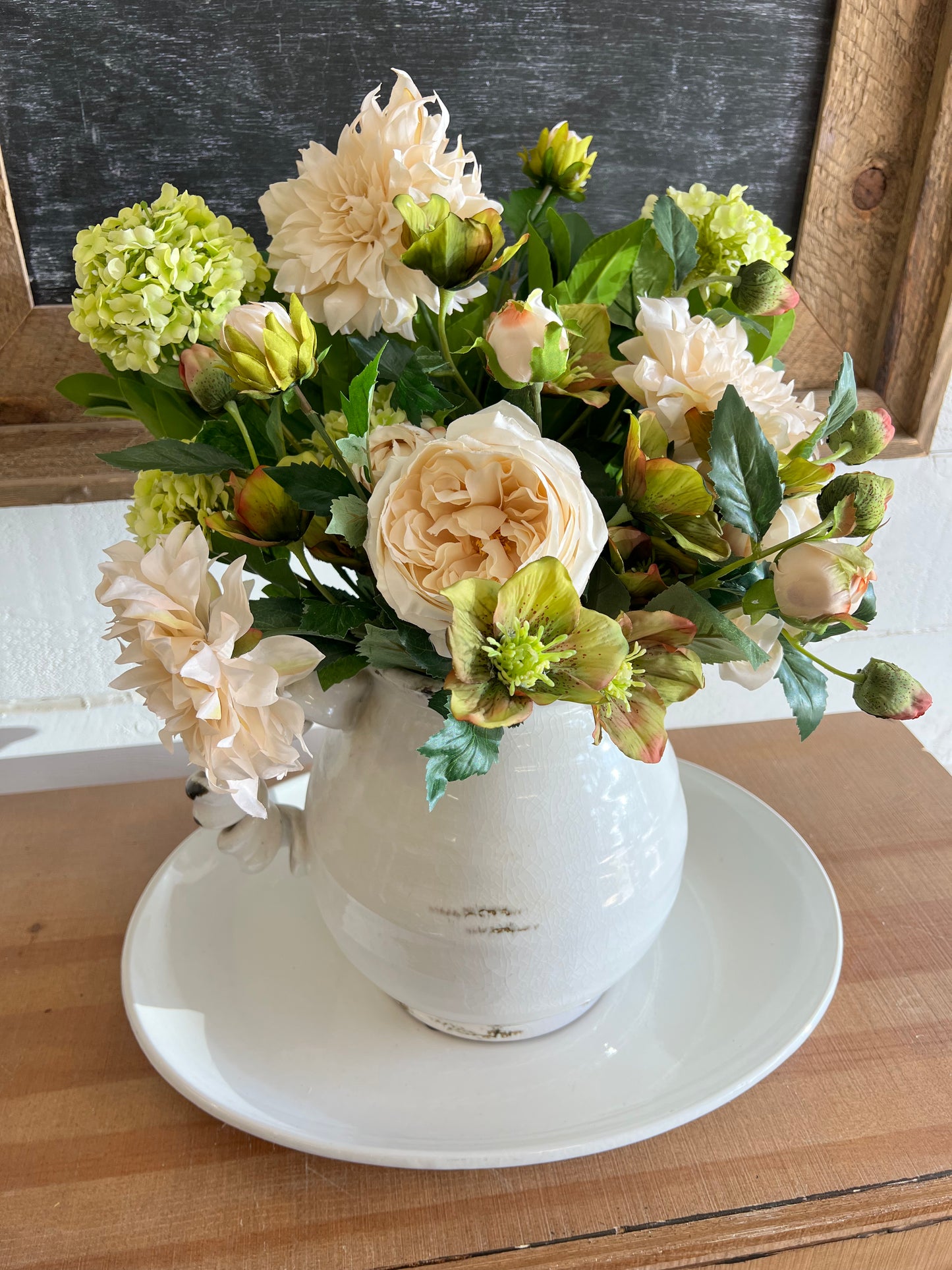 Helleborus, Dahlia & Hydrangea Bouquet