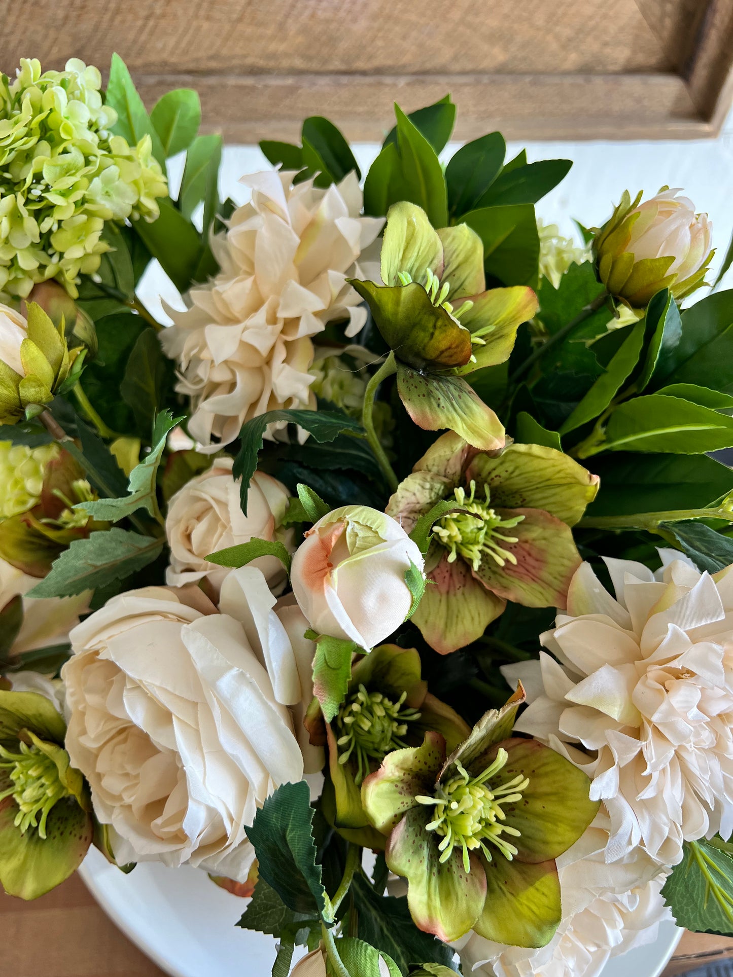 Helleborus, Dahlia & Hydrangea Bouquet