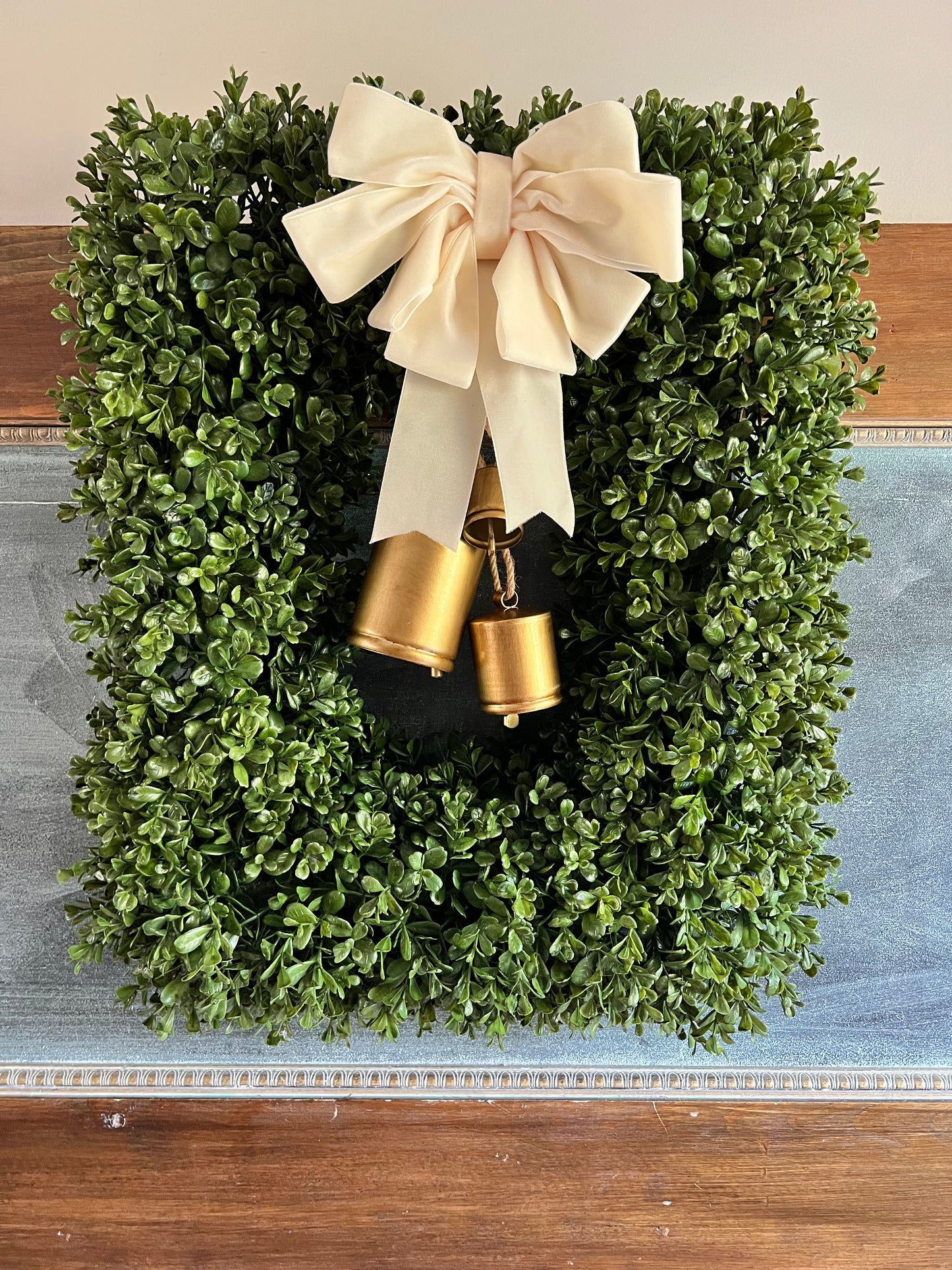 Boxwood + Bells Wreath