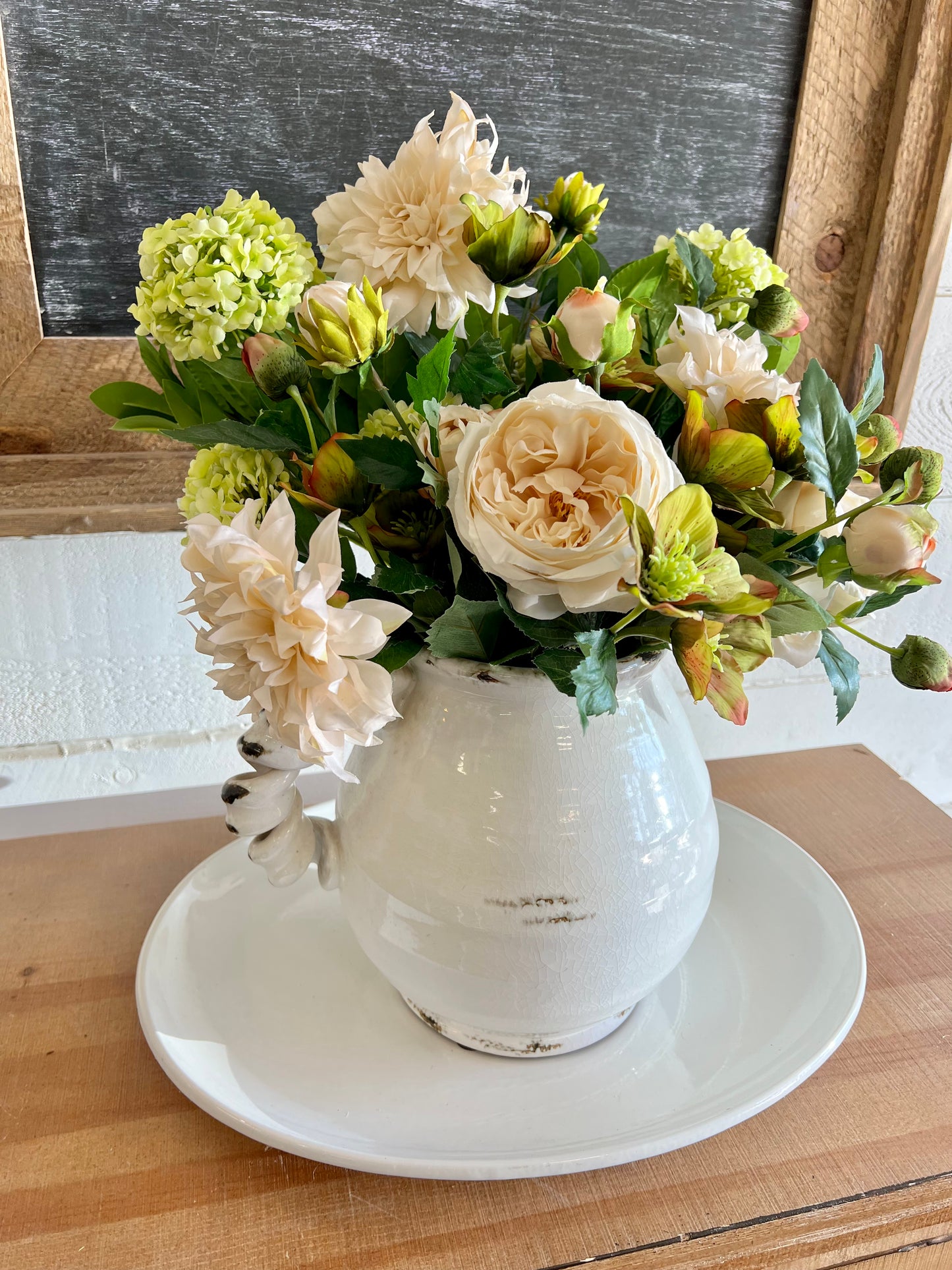 Helleborus, Dahlia & Hydrangea Bouquet