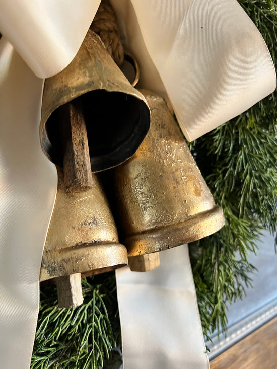 Cedar Wreath with Brass Bells