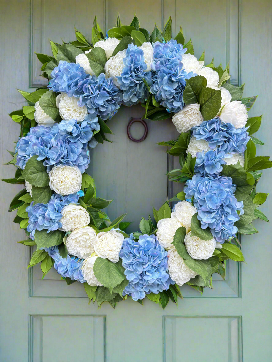 Blue Hydrangea Wreath