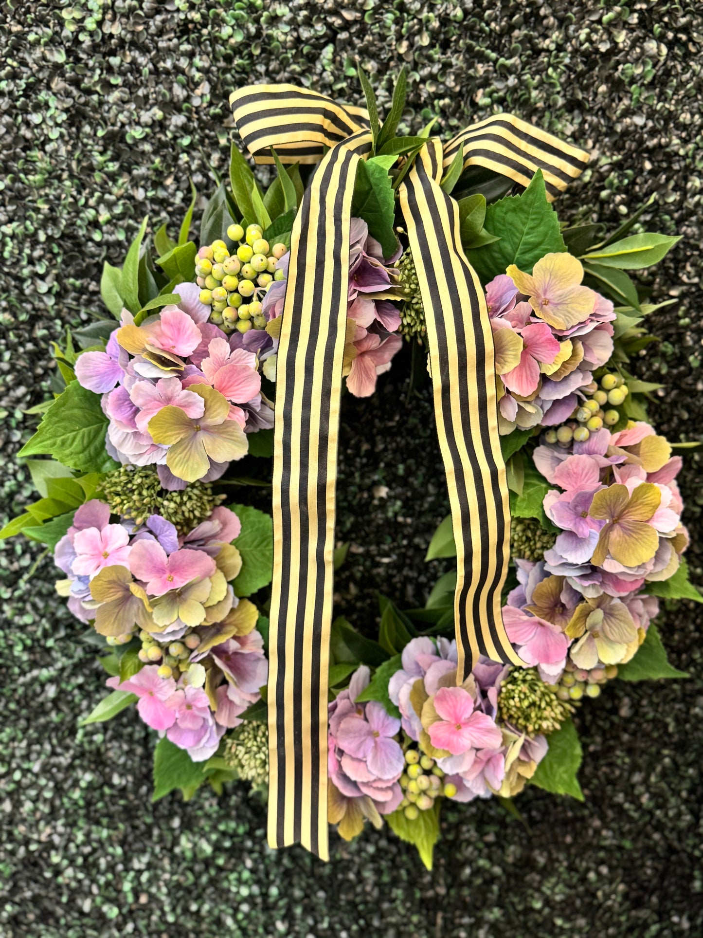 Pepper Berry and Hydrangea Wreath