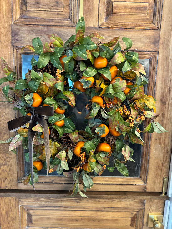 Fall Persimmon Wreath