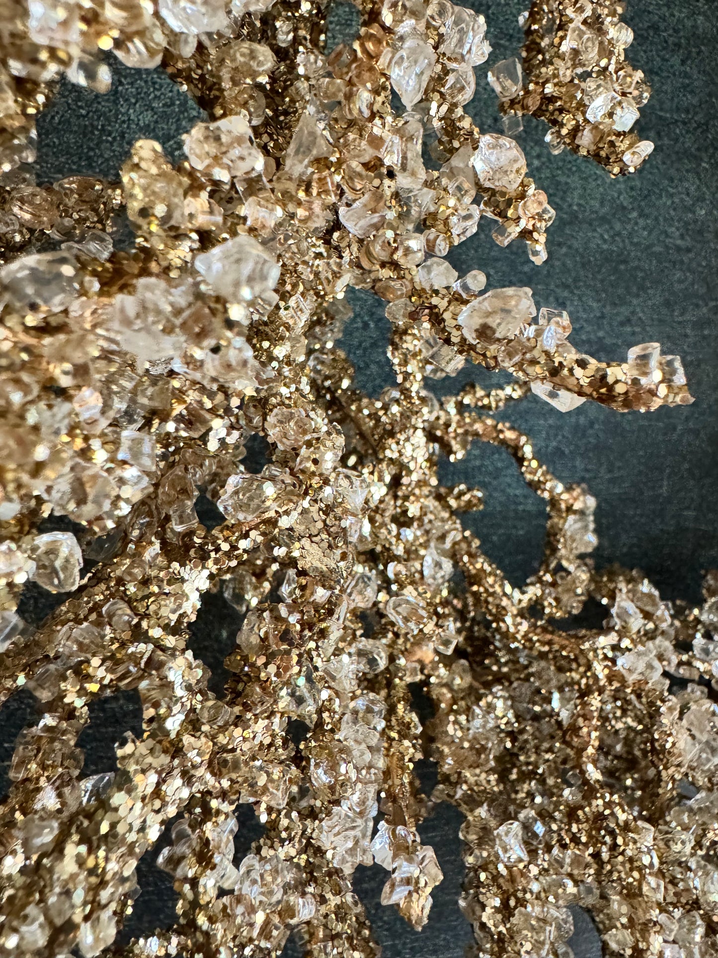 Gold Crystal Twig Wreath
