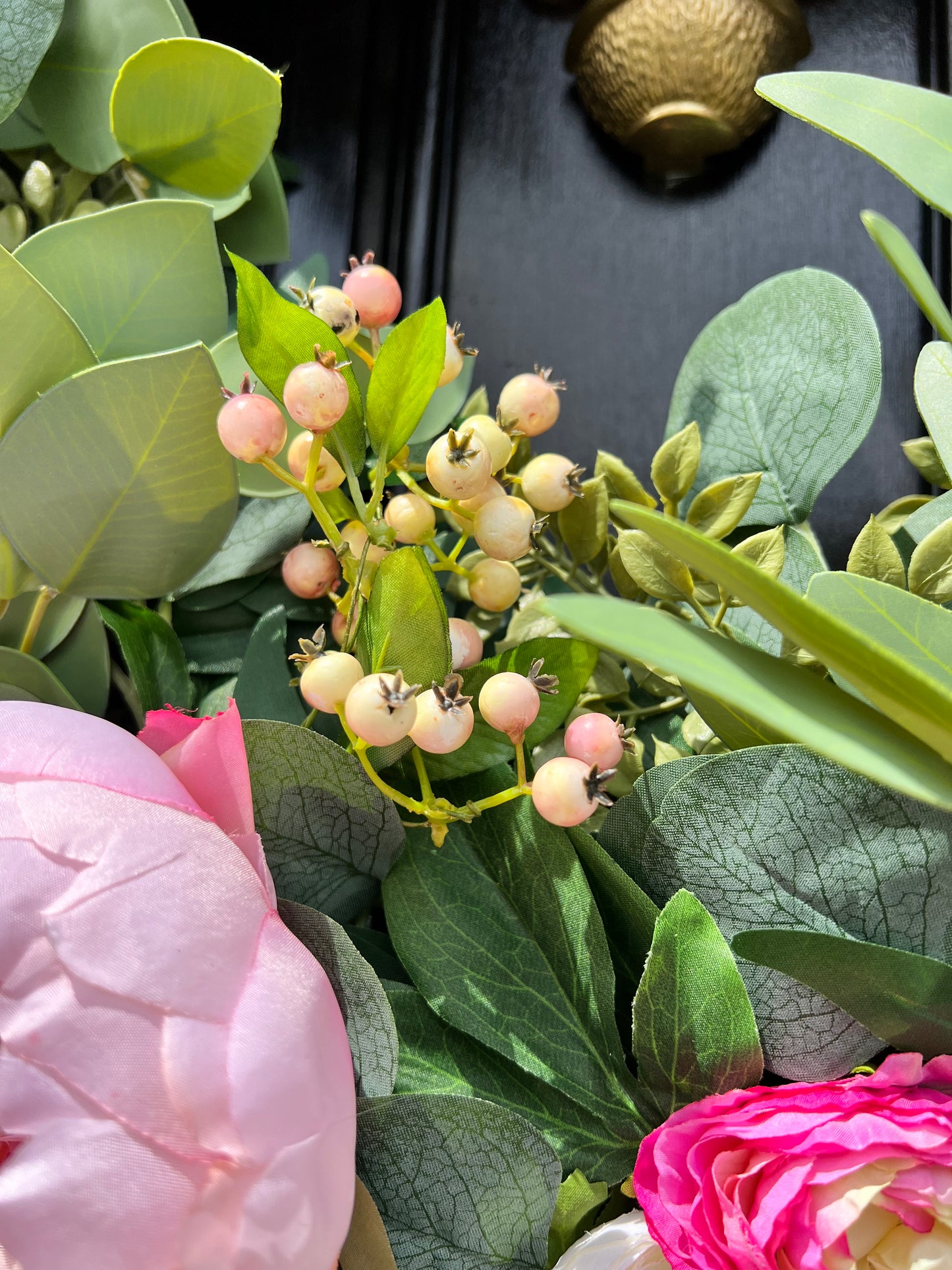 Peony & Succulent Wreath