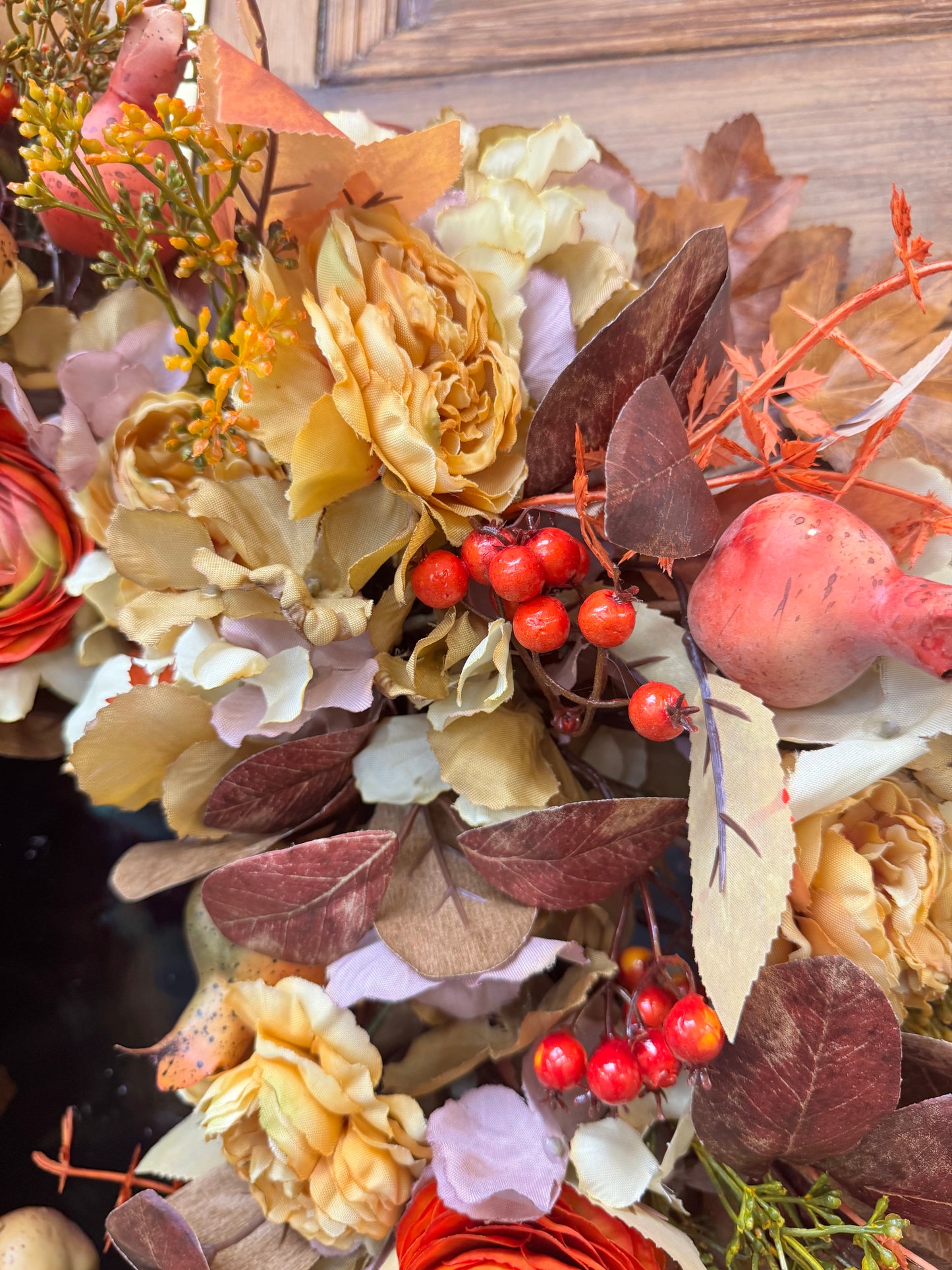 Amber Garden Pomegranate Wreath