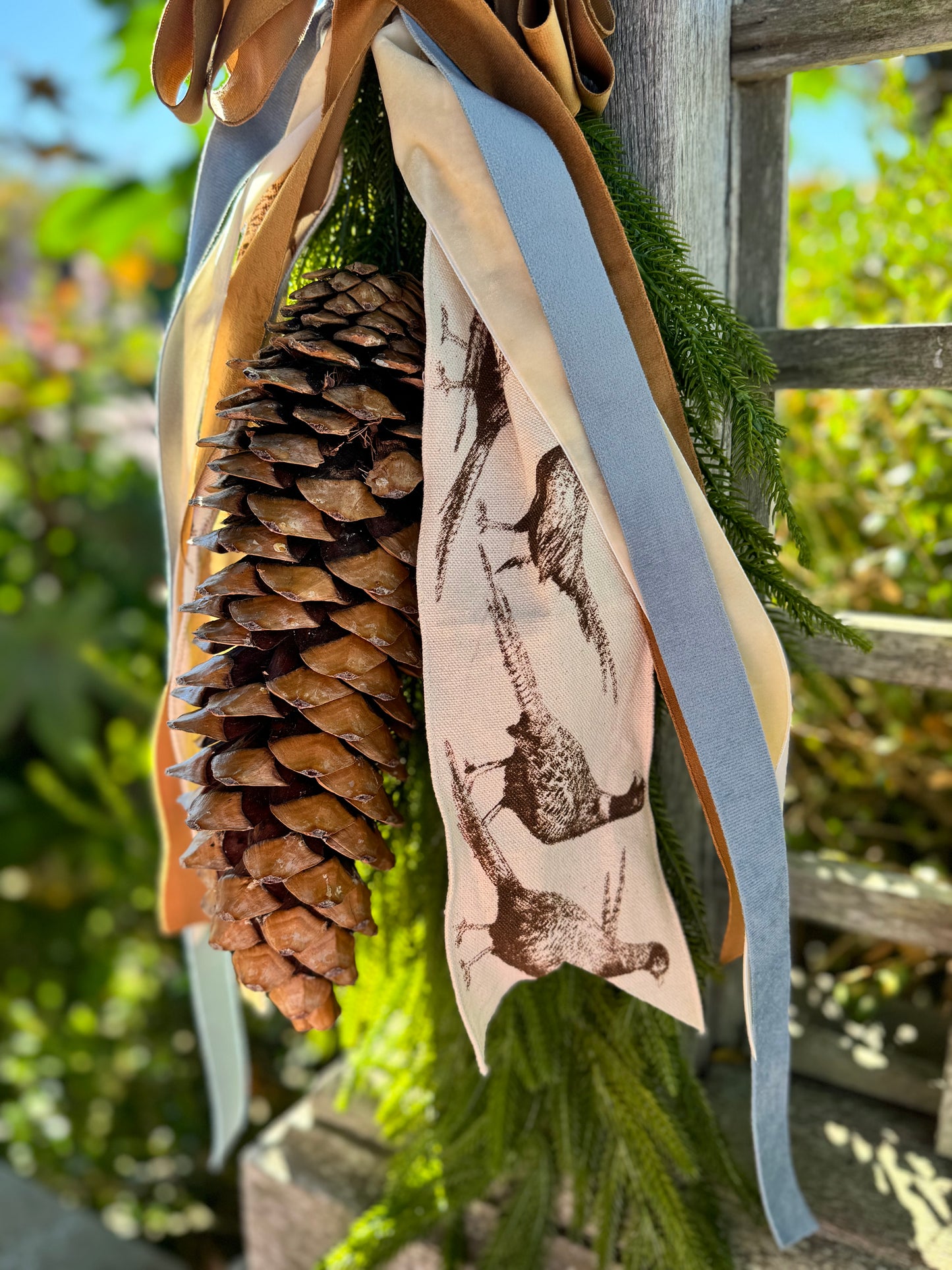 Pheasant Pinecone Swag