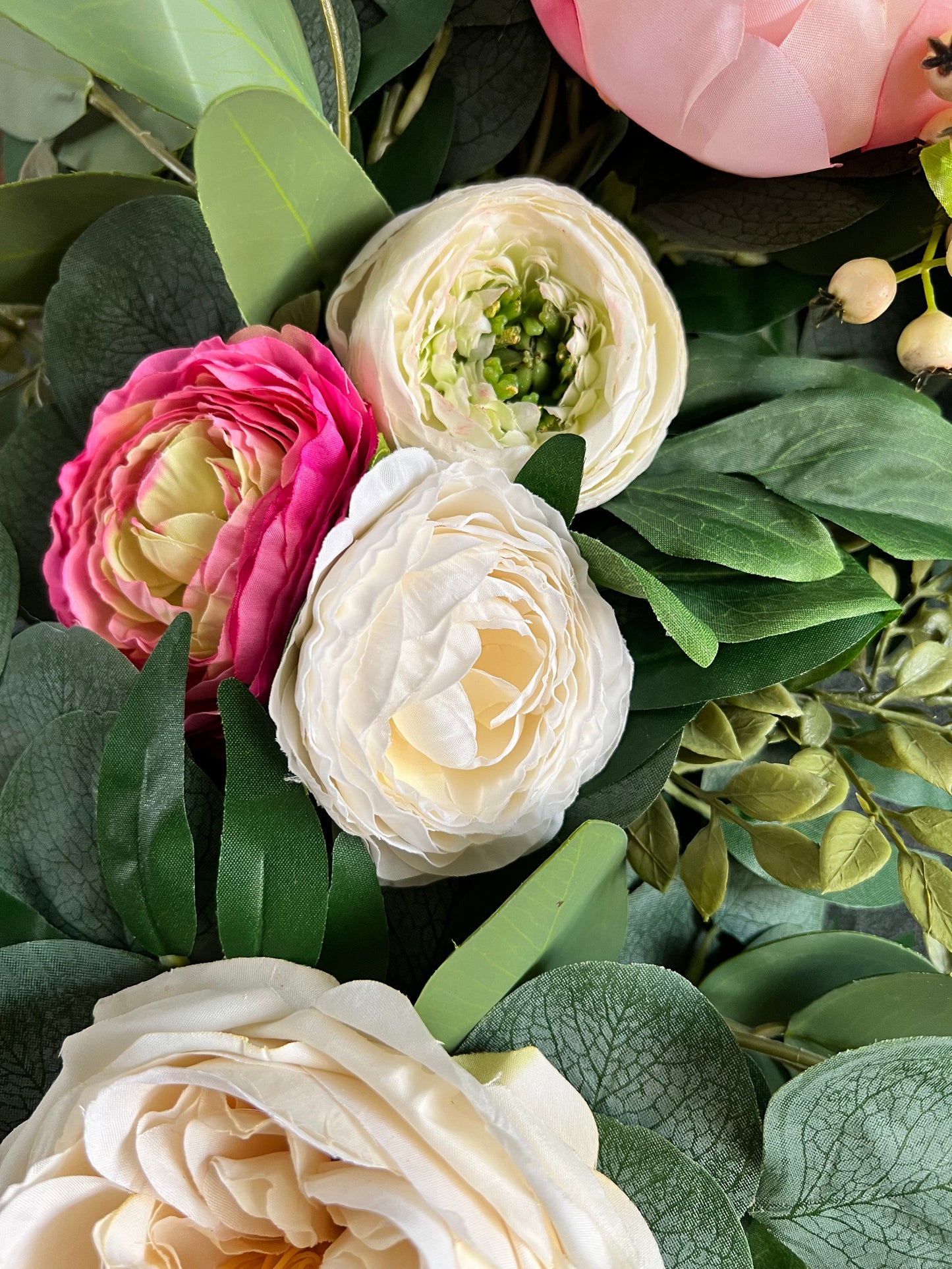 Peony & Succulent Wreath