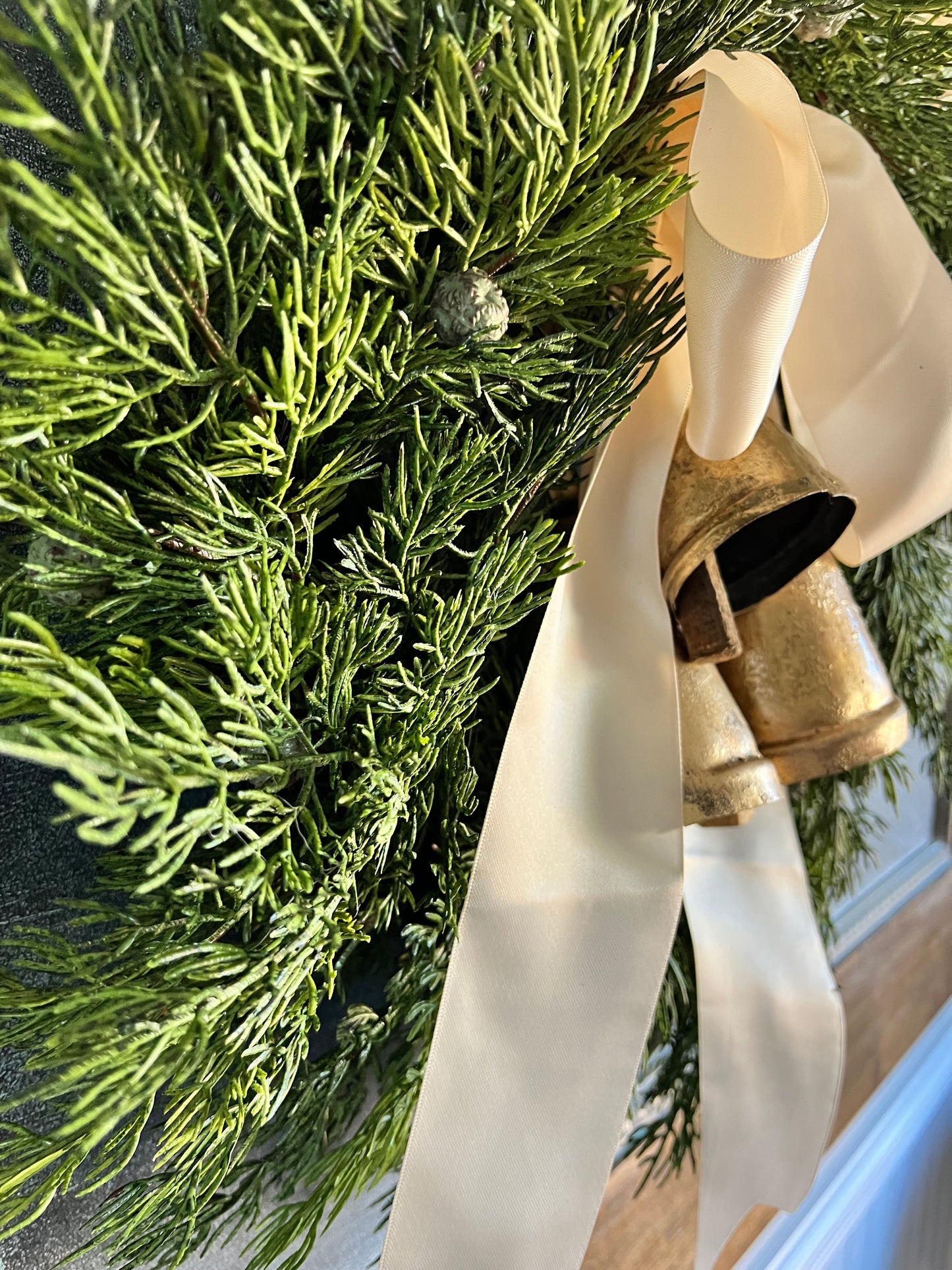 Cedar Wreath with Brass Bells
