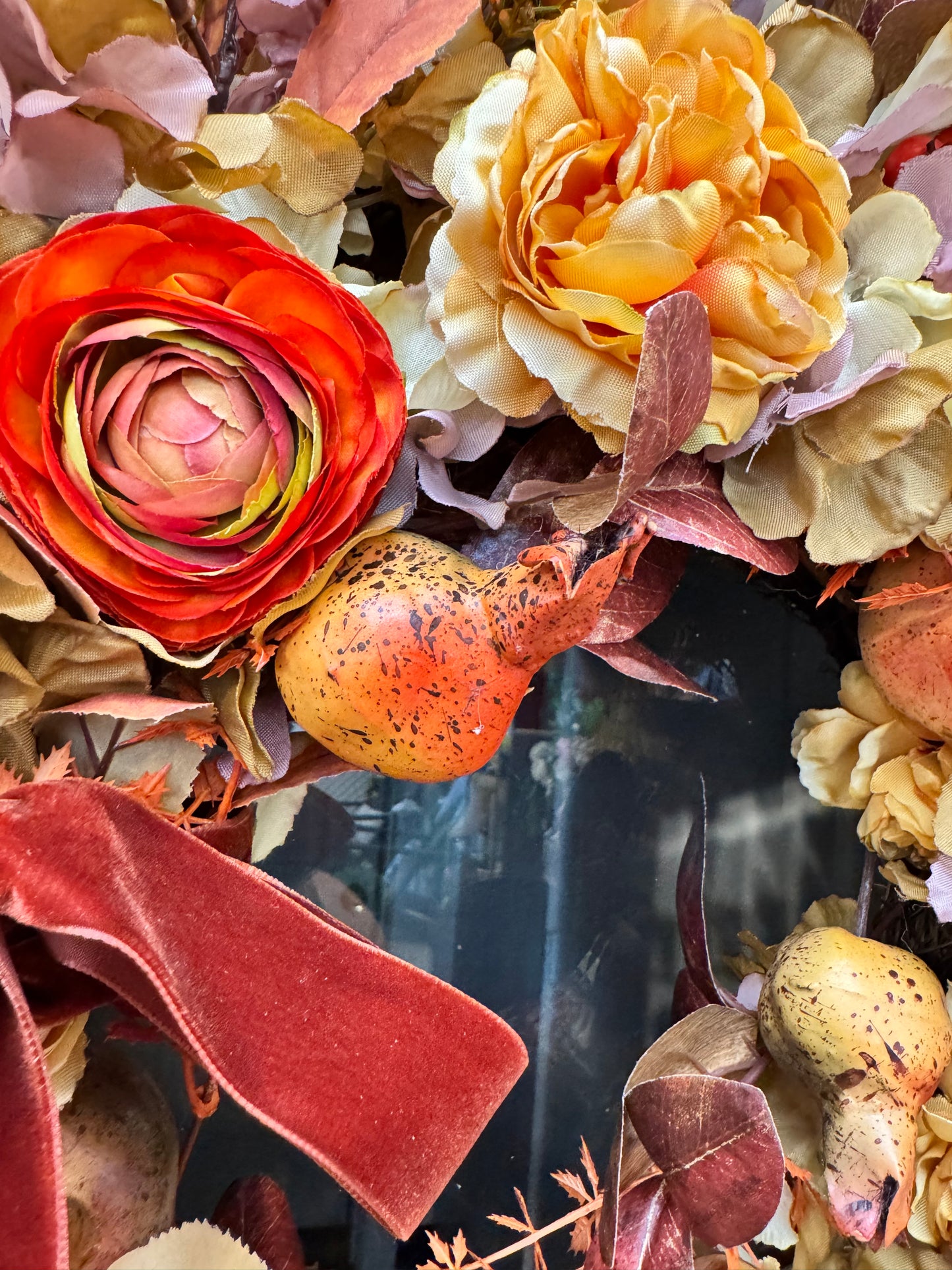 Amber Garden Pomegranate Wreath