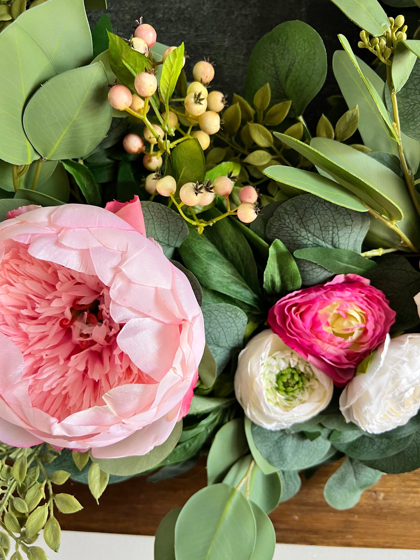 Peony & Succulent Wreath
