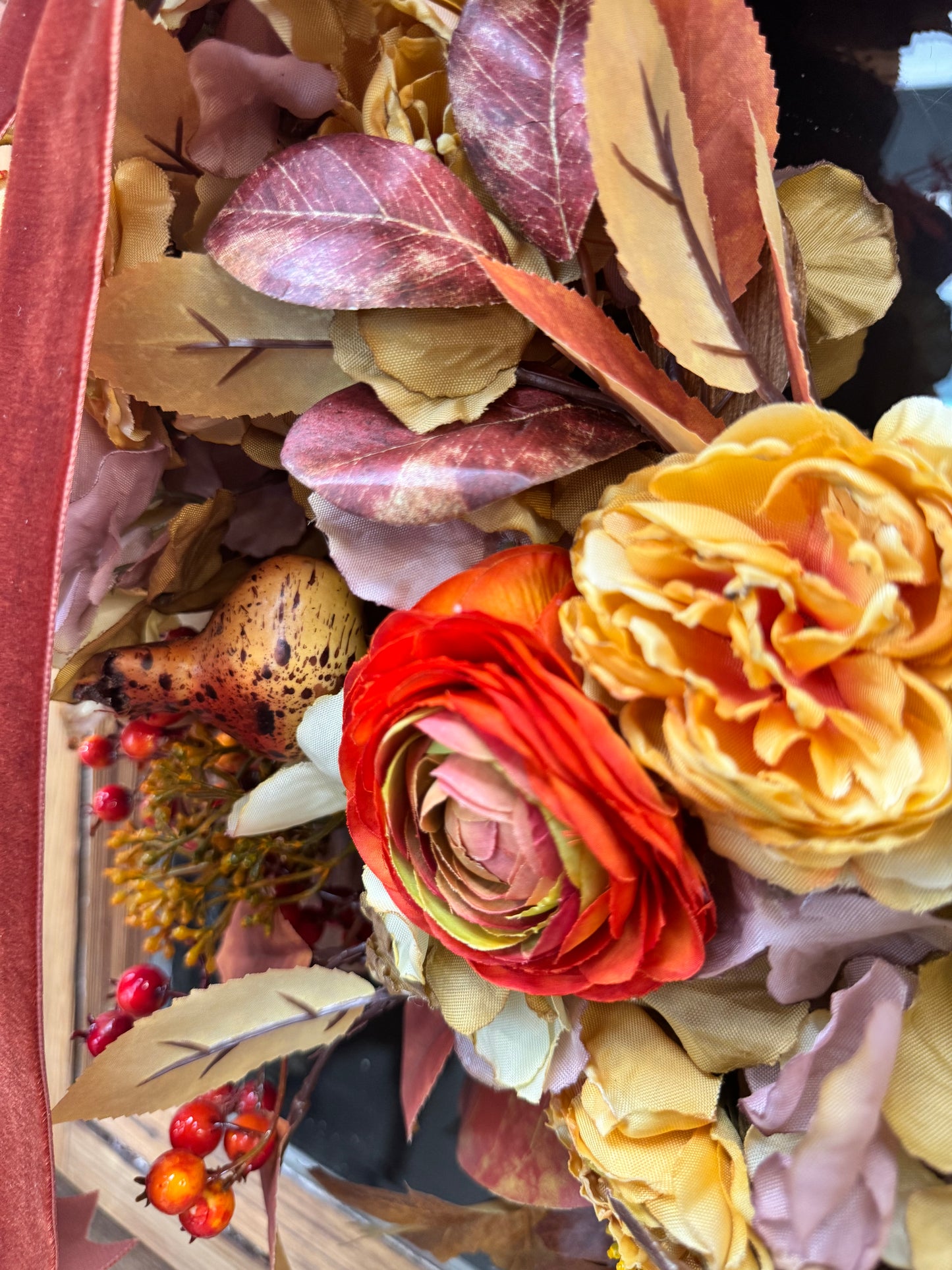 Amber Garden Pomegranate Wreath