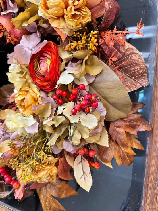 Amber Garden Pomegranate Wreath