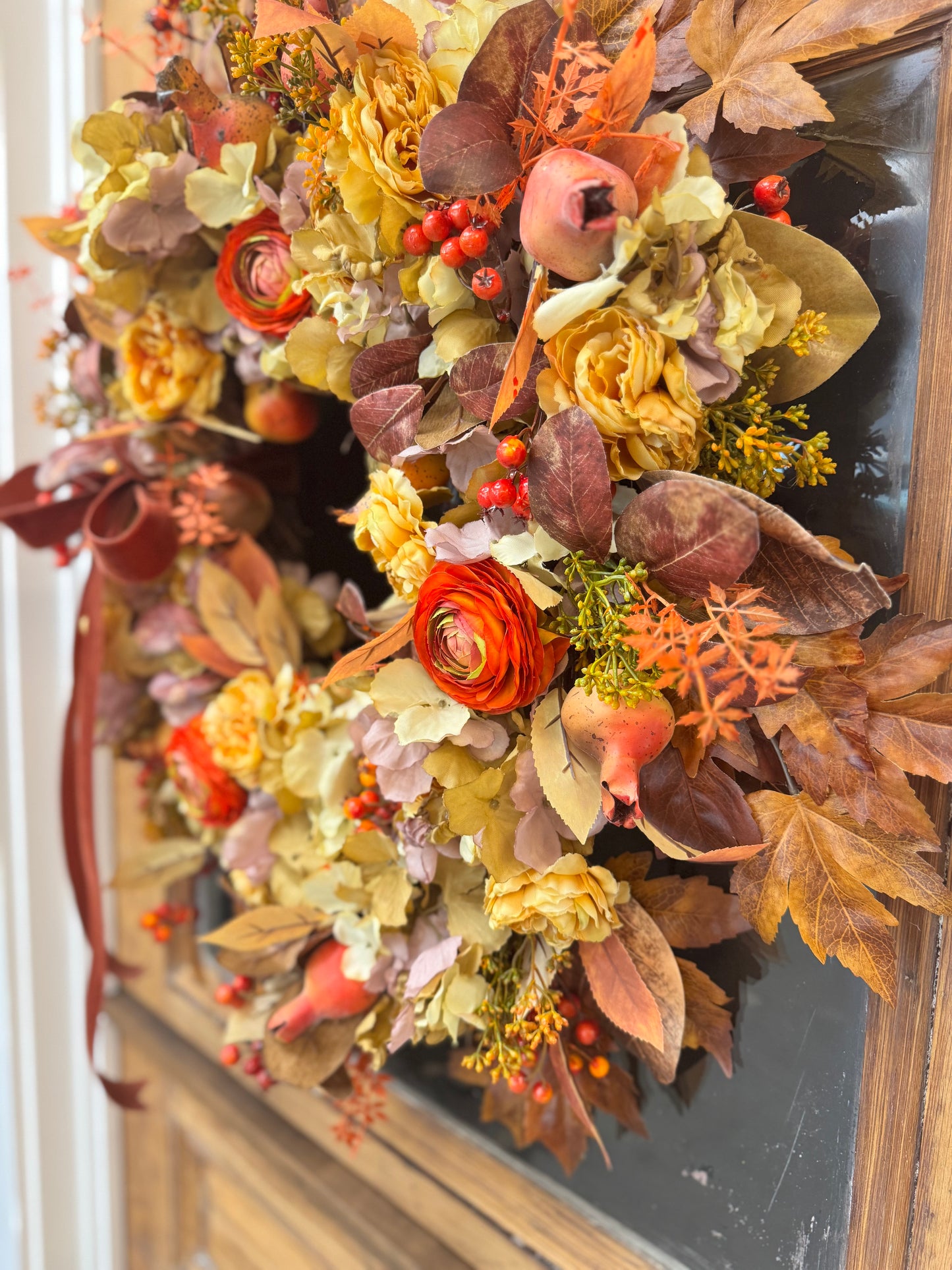 Amber Garden Pomegranate Wreath