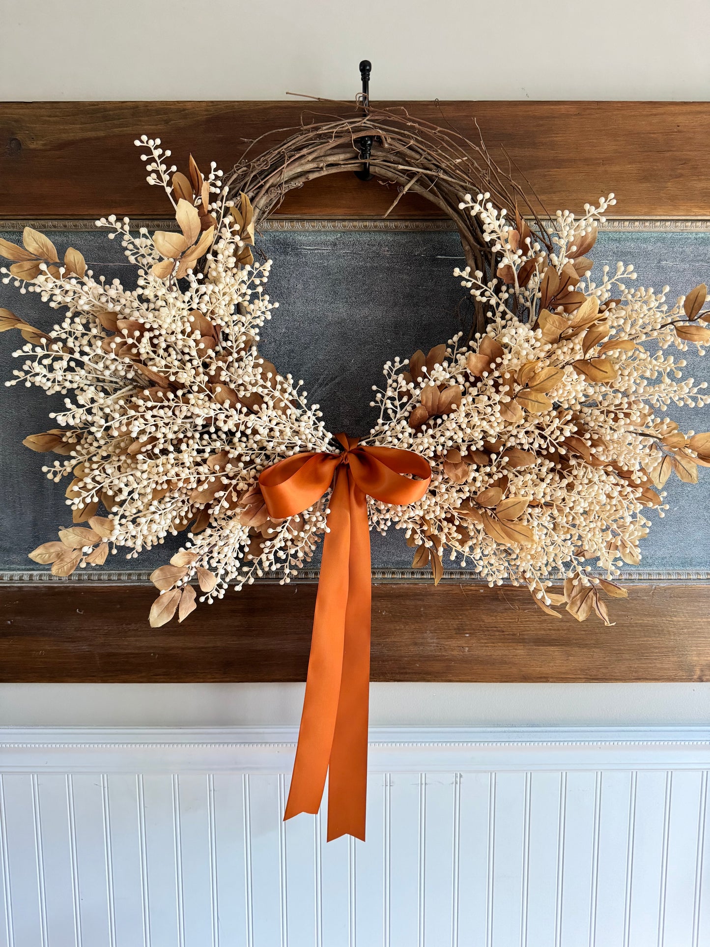 Beige Berry Laurel Wreath
