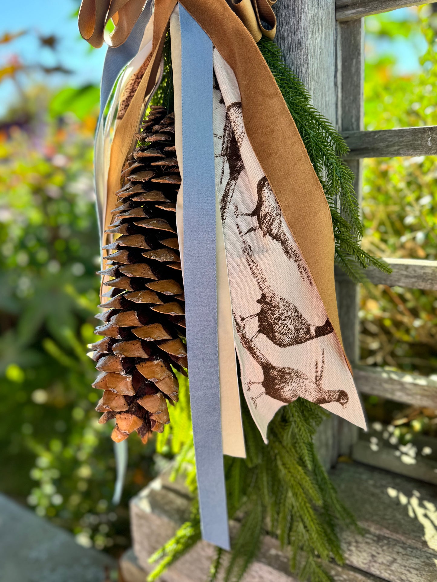 Pheasant Pinecone Swag