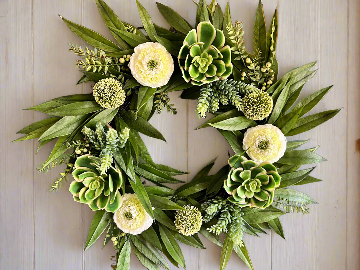 Green Succulent Wreath