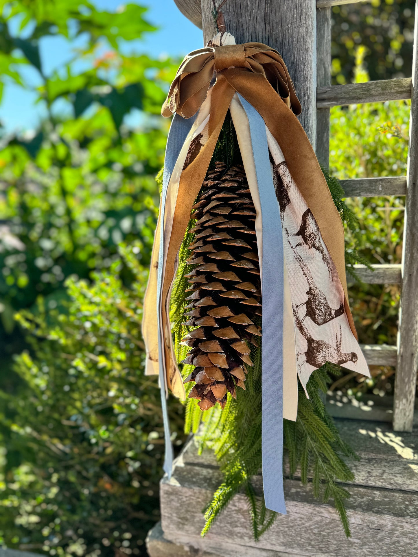 Pheasant Pinecone Swag