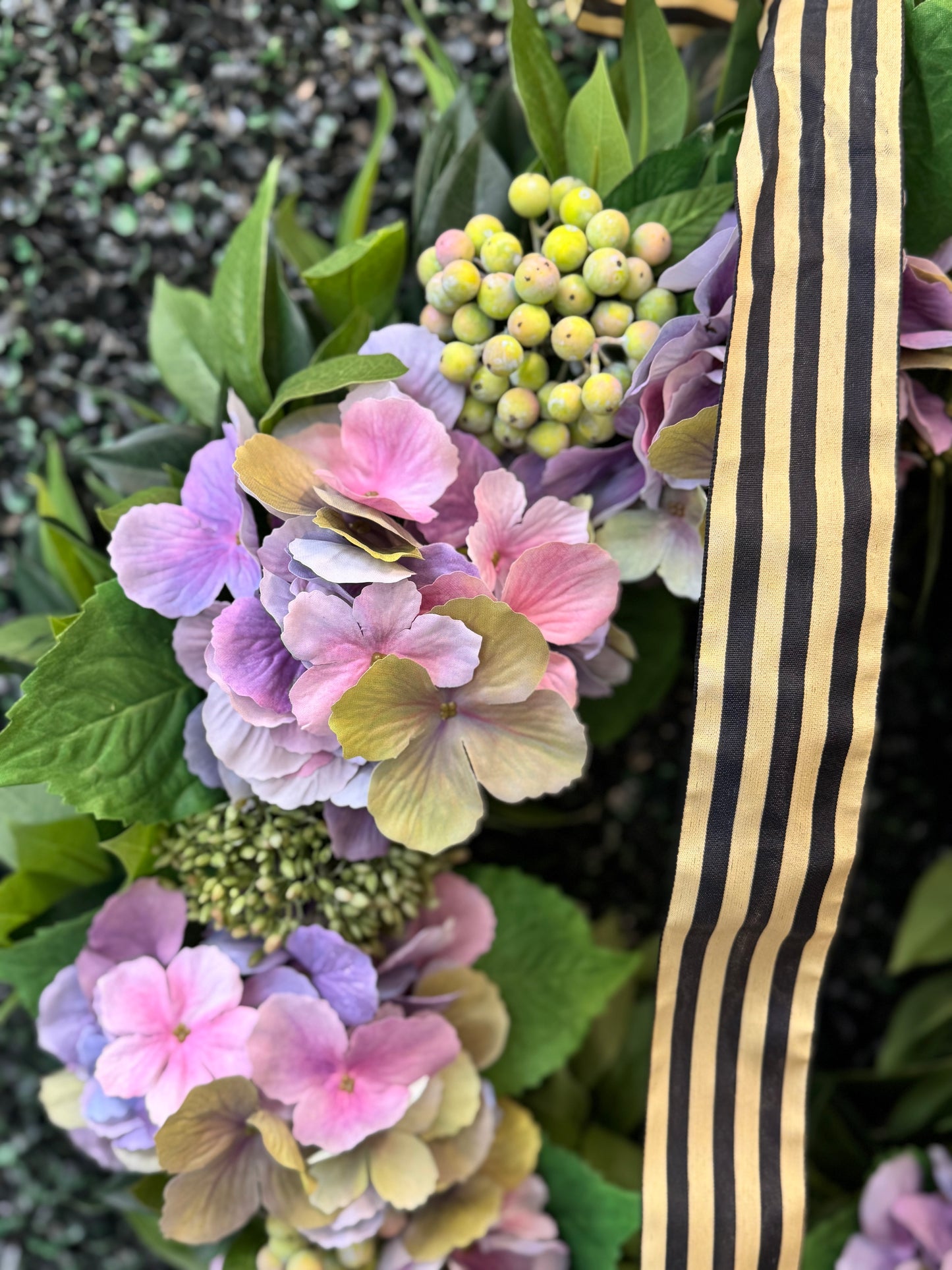 Pepper Berry and Hydrangea Wreath