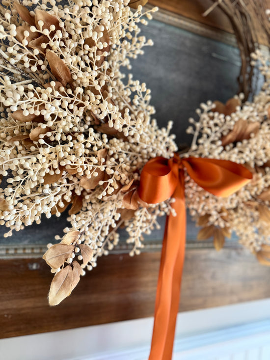 Beige Berry Laurel Wreath