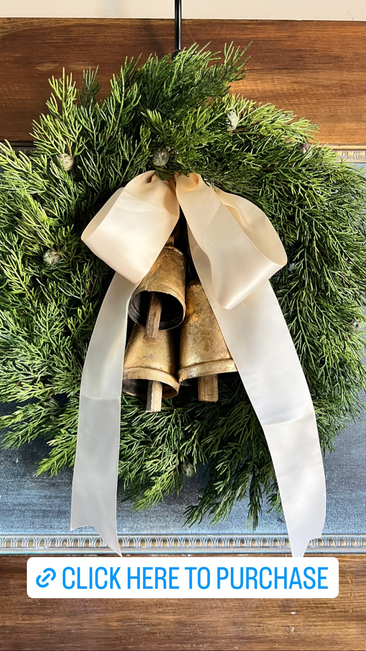 Cedar Wreath with Brass Bells