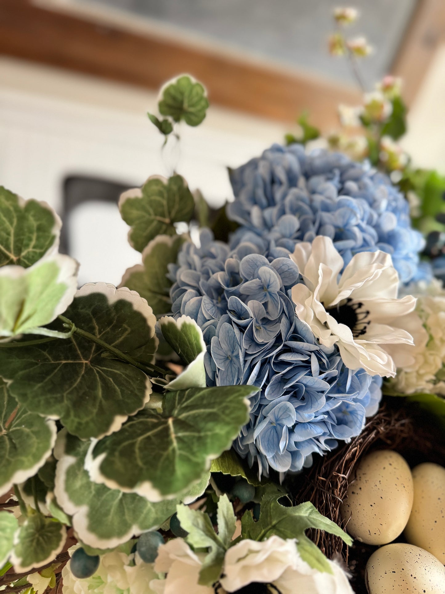 Nest & Hydrangea Centerpiece