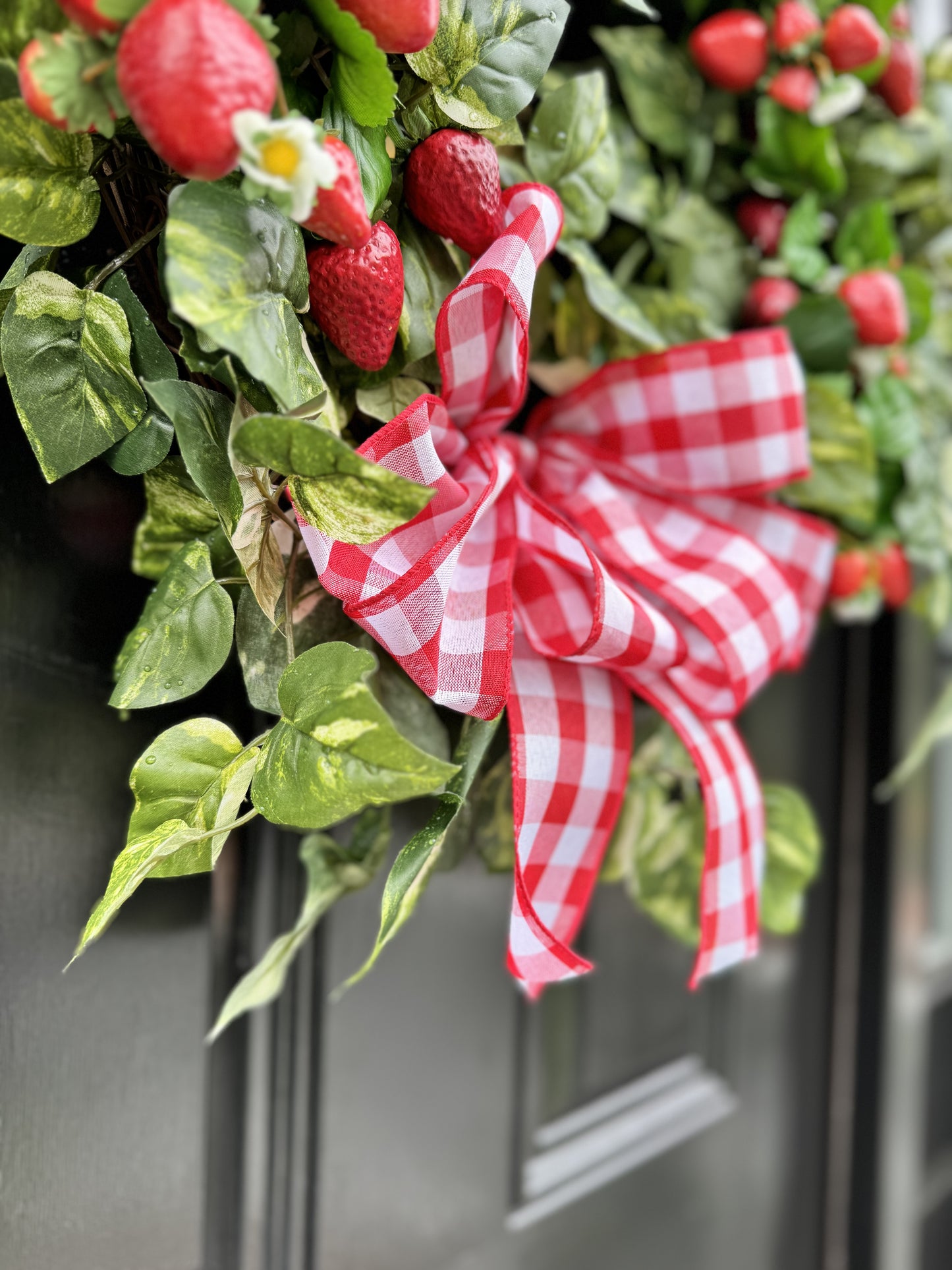 Faux Strawberry Wreath