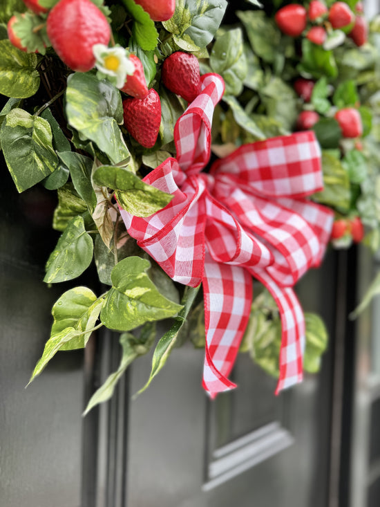 Faux Strawberry Wreath