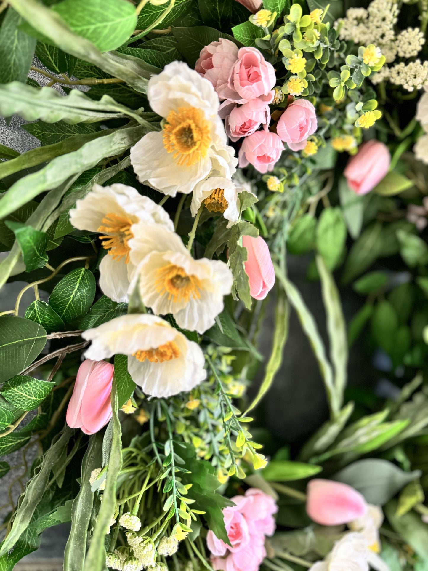 Pink Tulip Wreath