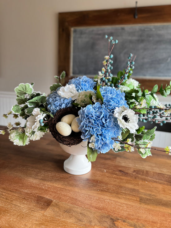 Nest & Hydrangea Centerpiece