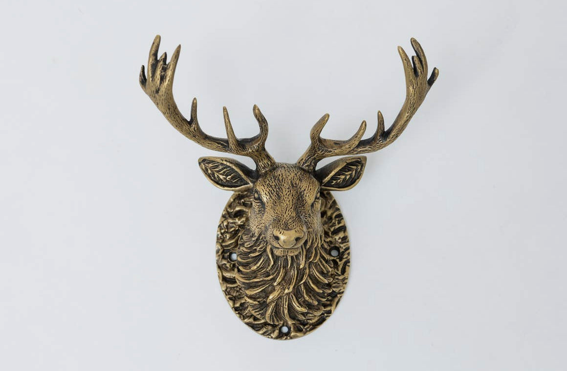 Brass Stag Door Knocker