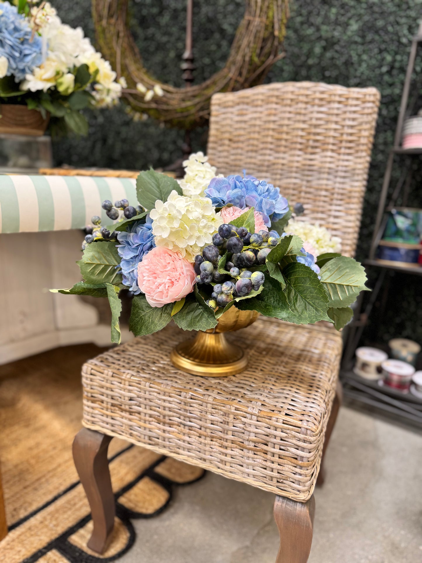Hydrangea & Crabapple Centerpiece