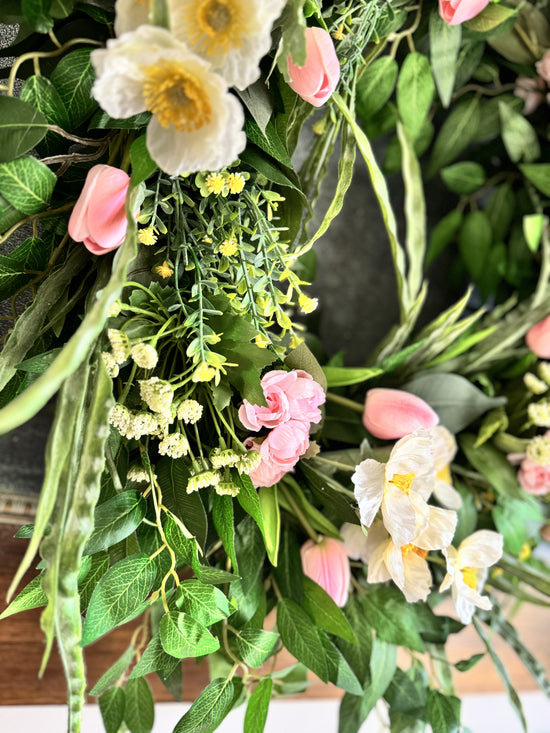Pink Tulip Wreath