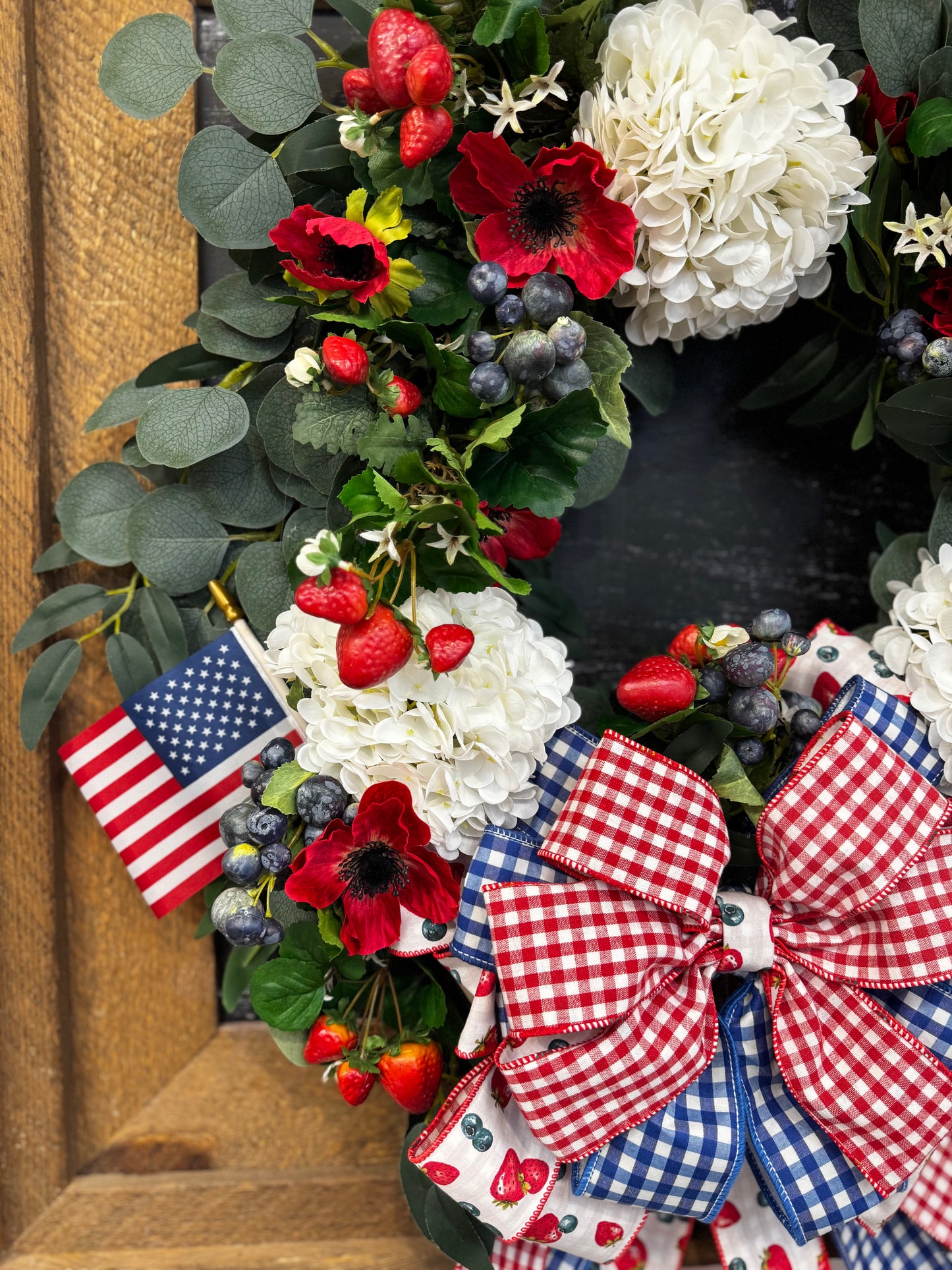 XL Strawberry hydrangea wreath