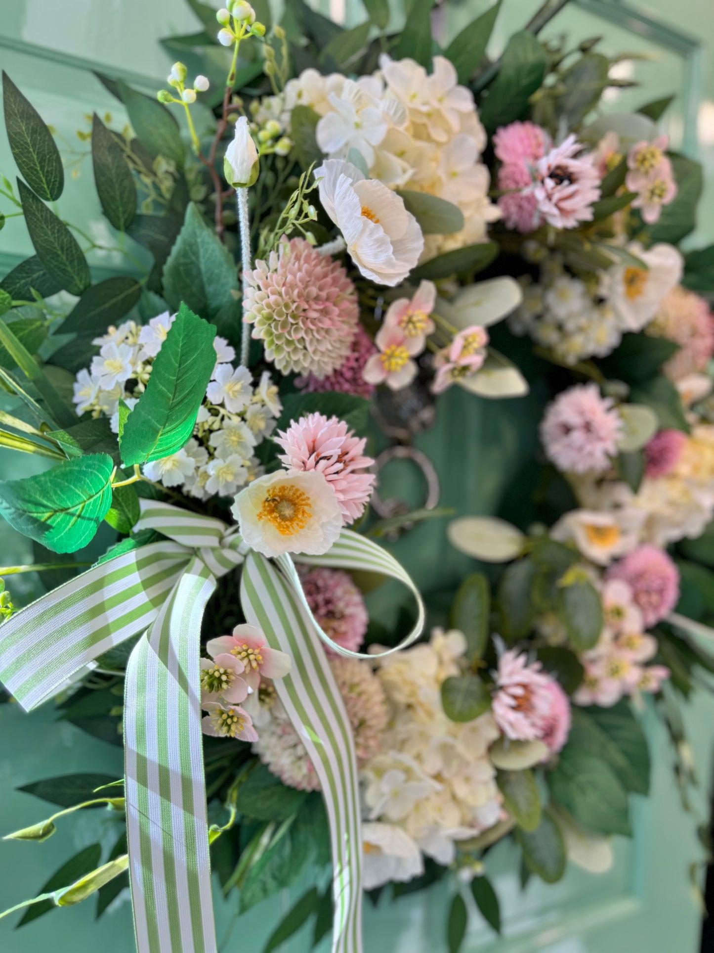 Dogwood and Dahlia Spring Wreath
