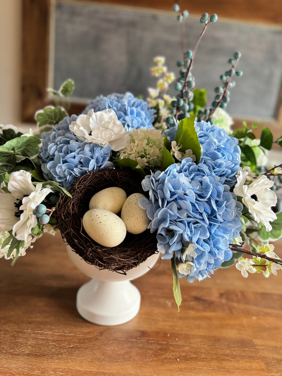 Nest & Hydrangea Centerpiece