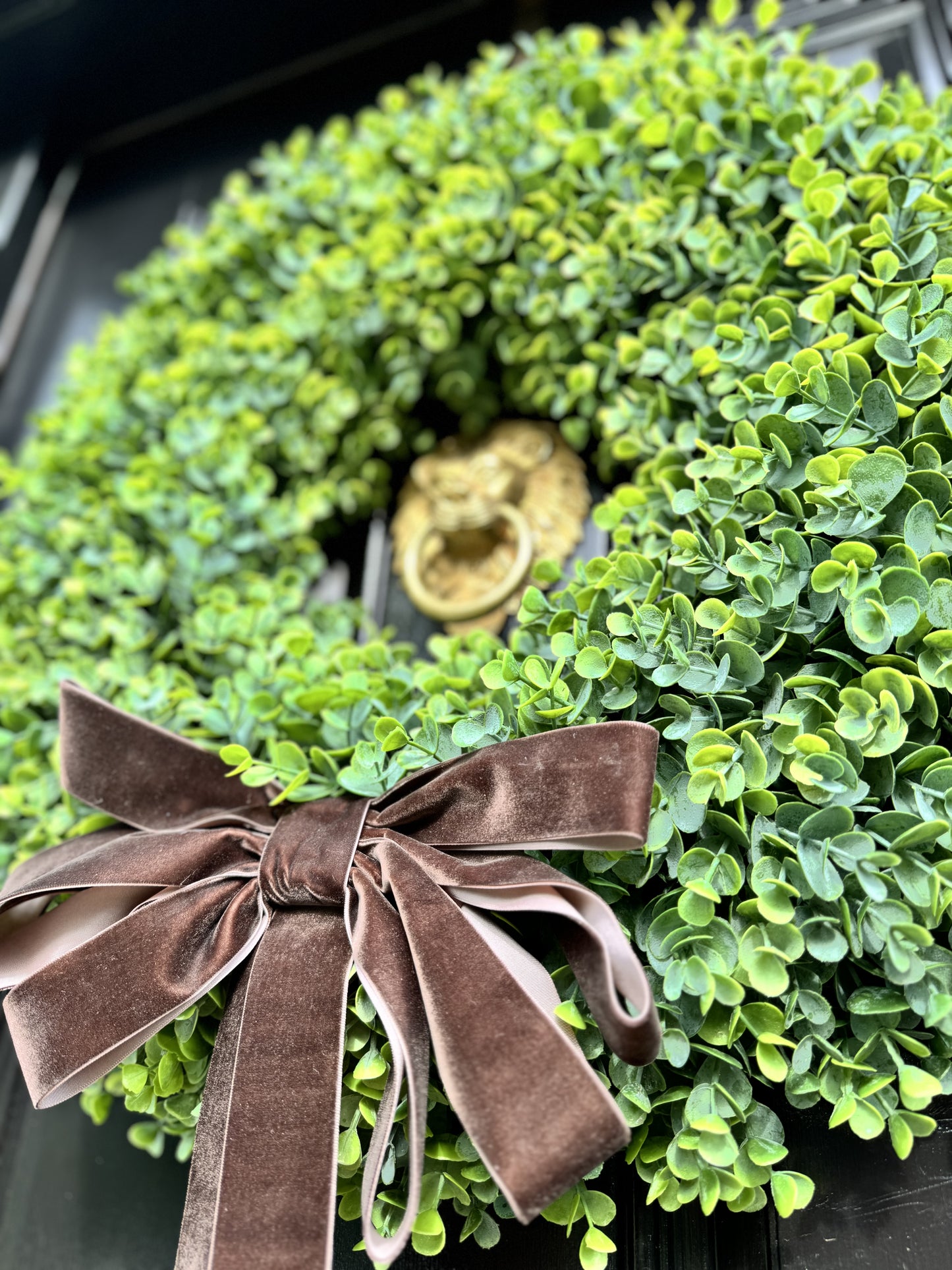 Faux Boxwood Wreath
