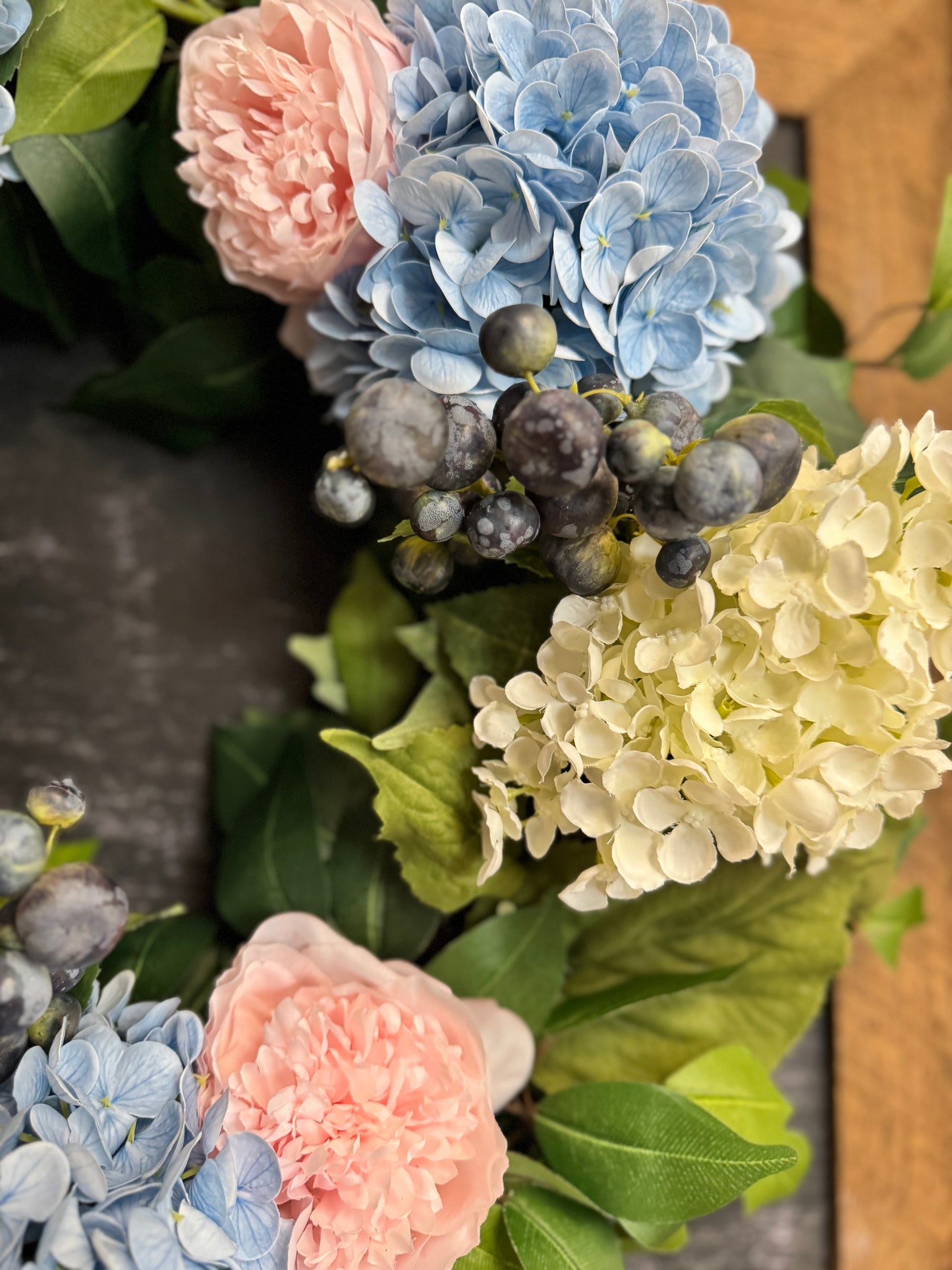 Hydrangea & Crabapple Wreath