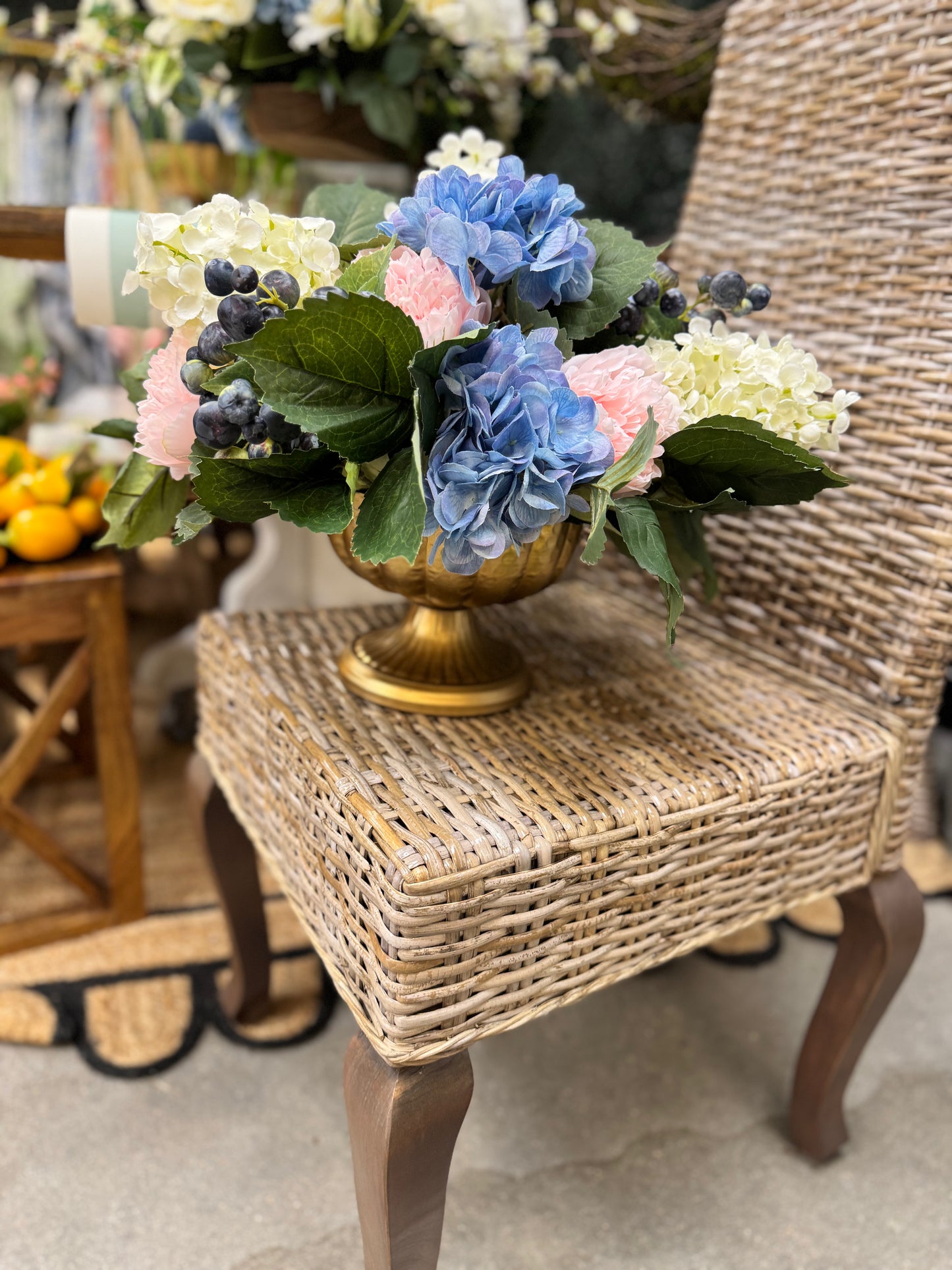 Hydrangea & Crabapple Centerpiece