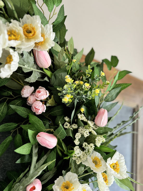 Pink Tulip Wreath