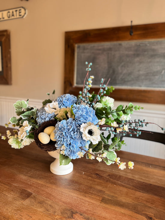Nest & Hydrangea Centerpiece