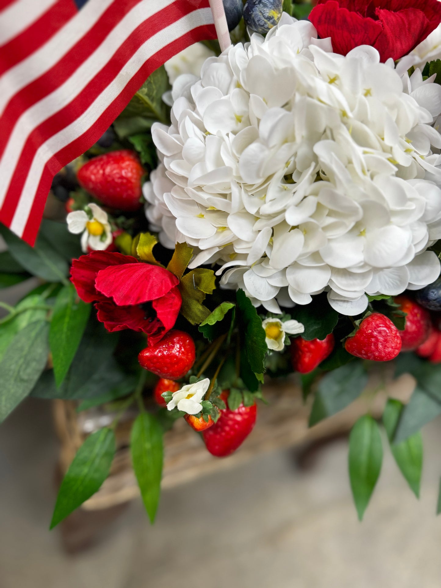 Red white and blue centerpiece