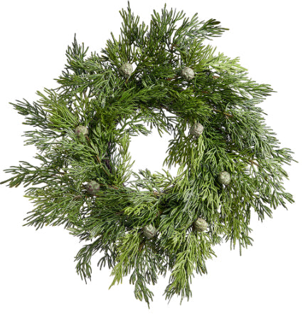 Small Faux Cedar Wreath