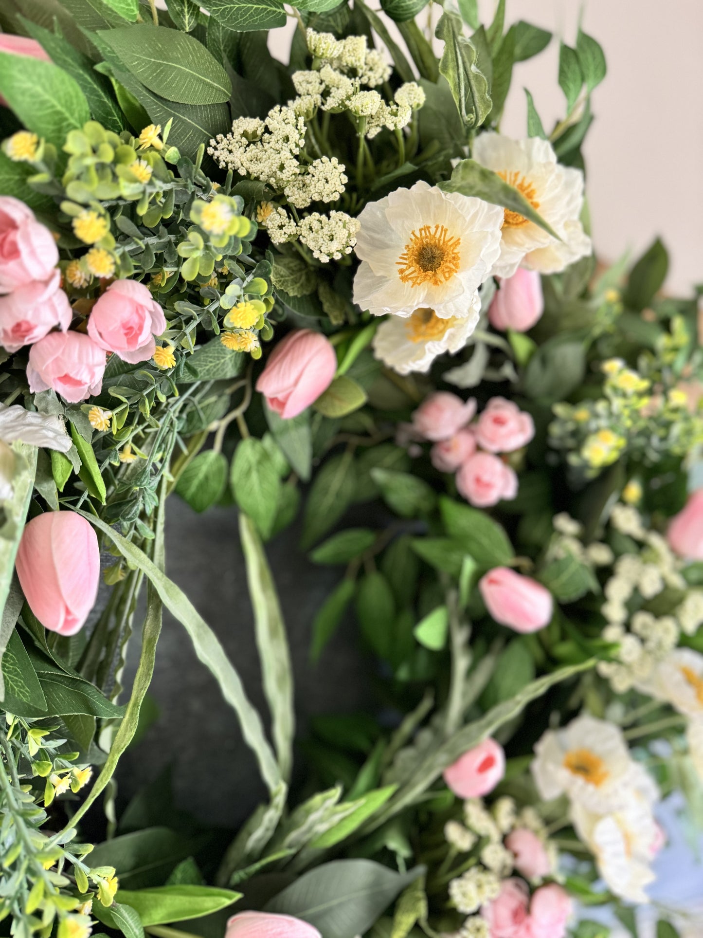 Pink Tulip Wreath