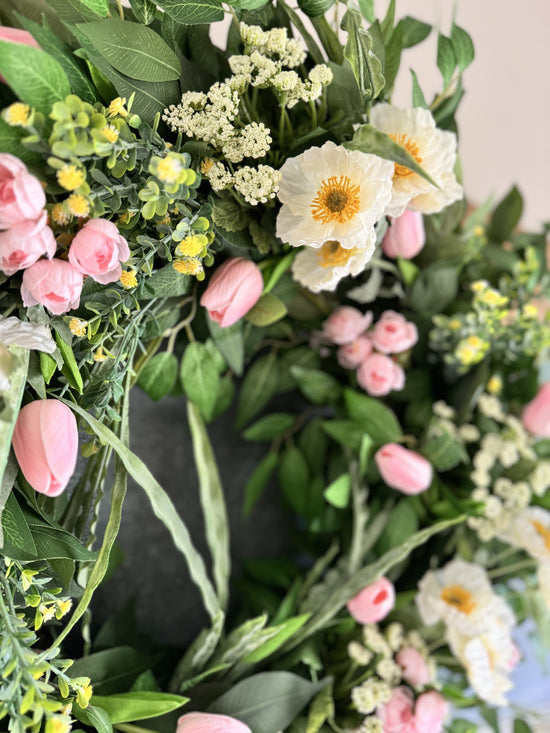 Pink Tulip Wreath